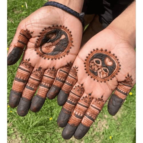men mehndi design simple