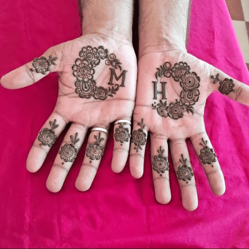 men mehndi design simple