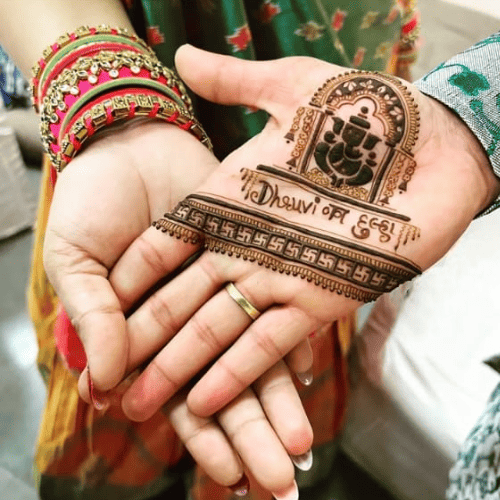 men mehndi design simple