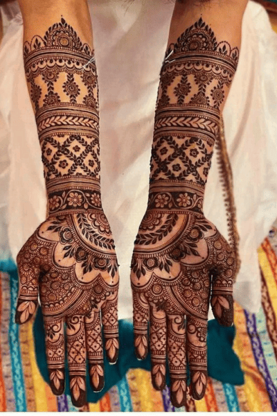 full palm mehndi design