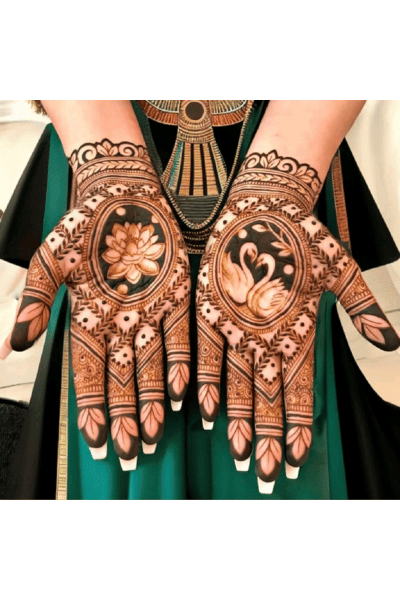 Lotus Elegance Mehndi Design