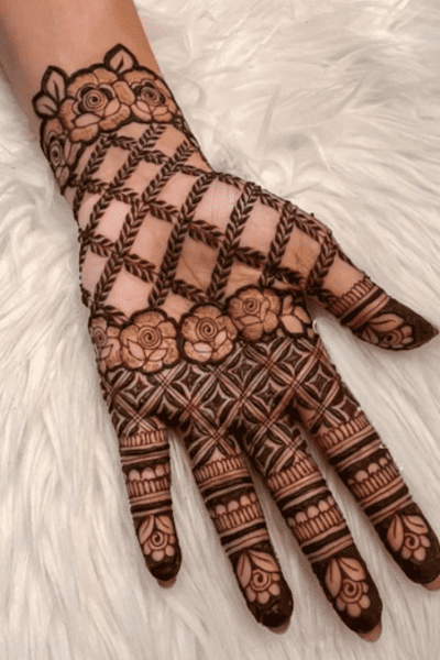 Jaalidar Net Mehndi Design