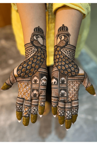 Peacock Majesty Mehndi Design