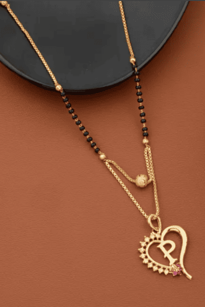 Initials and Heart Pendant Mangalsutra