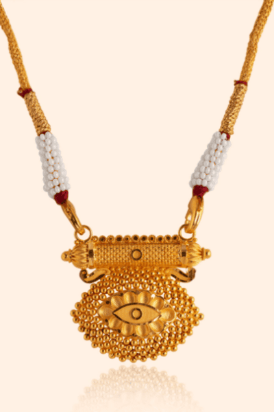 Mandala-Shaped Pendant Mangalsutra