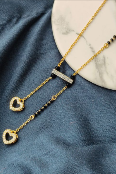 Heart Pendant Gold Mangalsutra