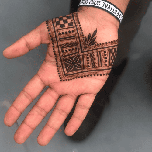 men mehndi design simple