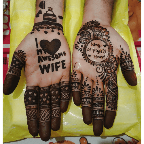 men mehndi design simple