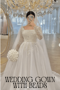 wedding gown beaded