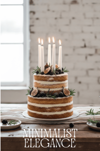 Minimalist Elegance Naked Wedding Cake