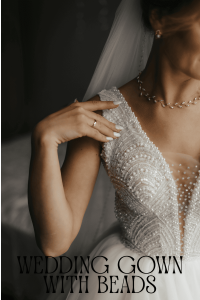 wedding gown with beads